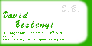 david beslenyi business card